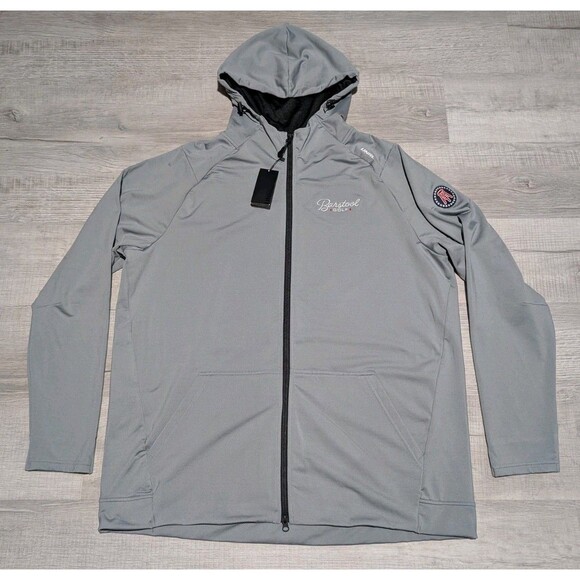 UNRL X Barstool GolfJacket Hoodie Men's Sz XXL Gray NWT New